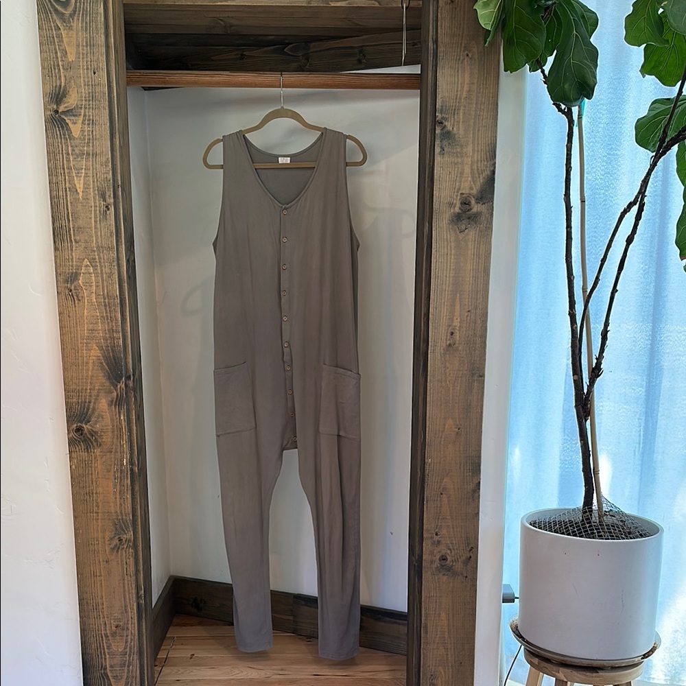 The Simple Folk Gray Sleeveless Jumpsuit with Relaxed Fit